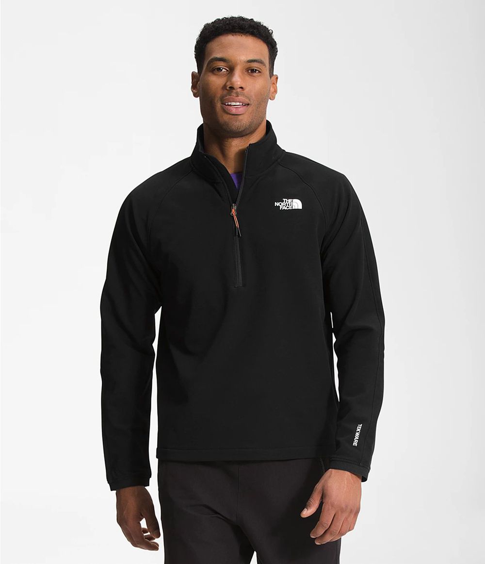 The North Face Tekware® Fleece ¼ Zip T-Shirts Herren - Schwarz CH-176JSJR